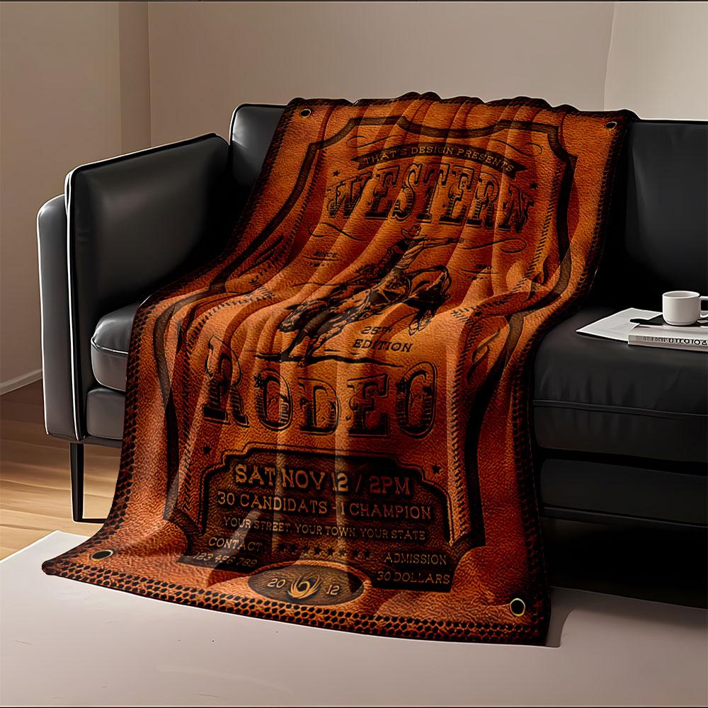 Western Rodeo Blanket Design for all seasons blanket lunch break throw gift