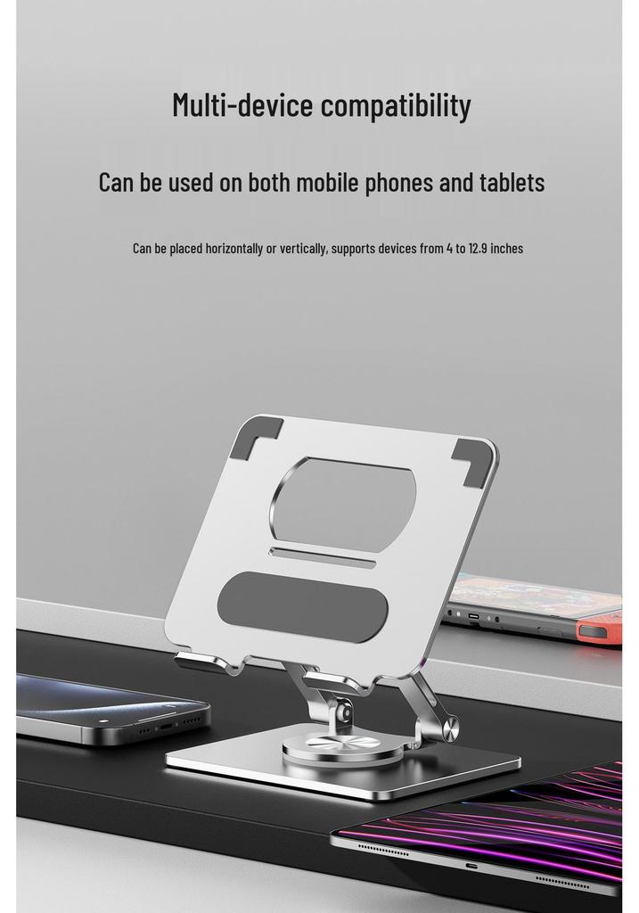 360° Rotating Tablet Stand for iPad, Phones, and Gaming Tablets