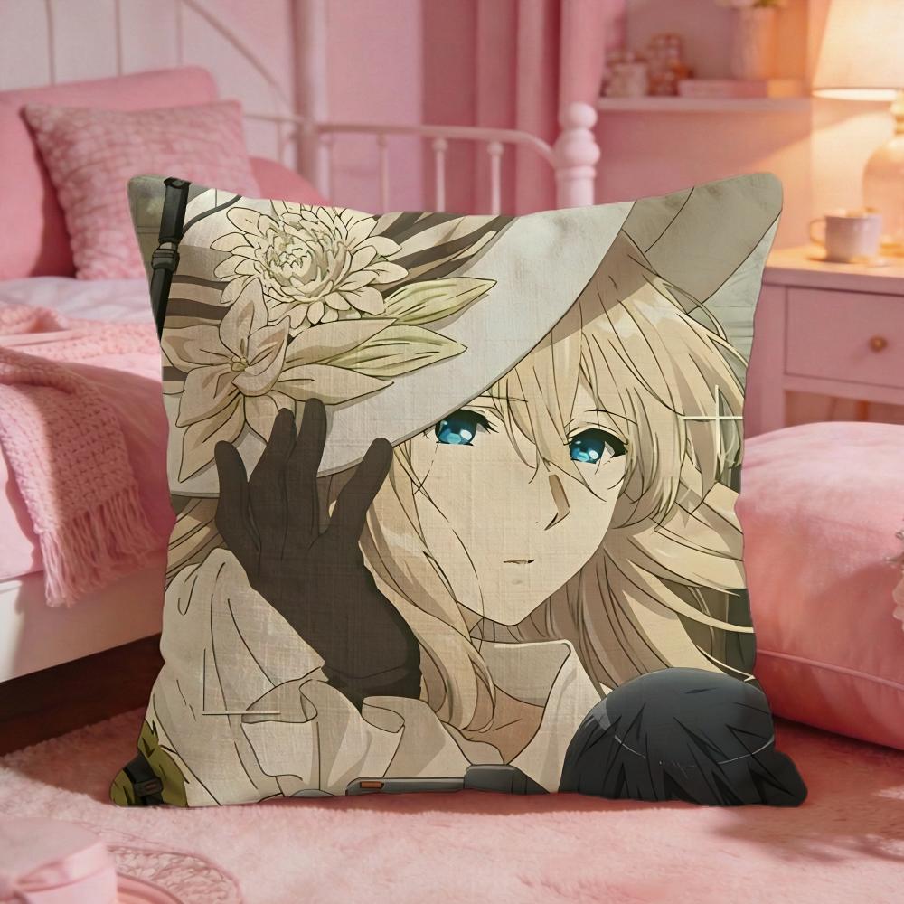 Violet EEvergardens Anime Cushion Cover Premium Comfort Reversible Pillow Cove Two In One Design For Any Room  Car Interior