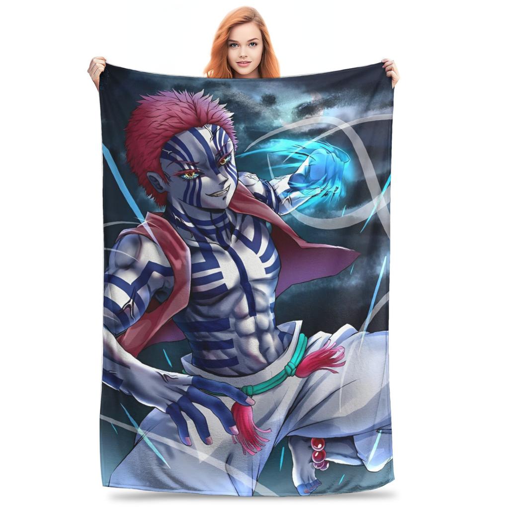 Akaza Anime Super Warm Blanket Kids Plush Throw Blanket Print Home Decor Flannel Bedspread Sofa Bed Cover