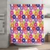 Vibrant Floral Shower Curtain Decorative Pattern for Bathroom Waterproof Fabric 72x84inches