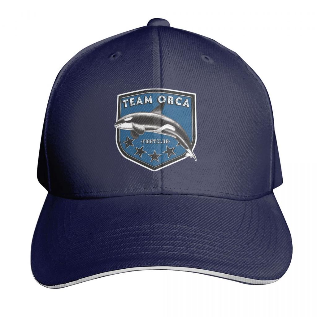 Team Orca  Blue Baseball Cap Ball Cap Hat Unisex For The Sun Luxury Cap hats on offer Caps Unisex Womens