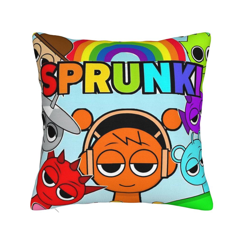 Sprunki Game Square Pillow Cases Cartoon Cushion Cover Fashion Polyester Decor Pillowcover for Car 45x45cm