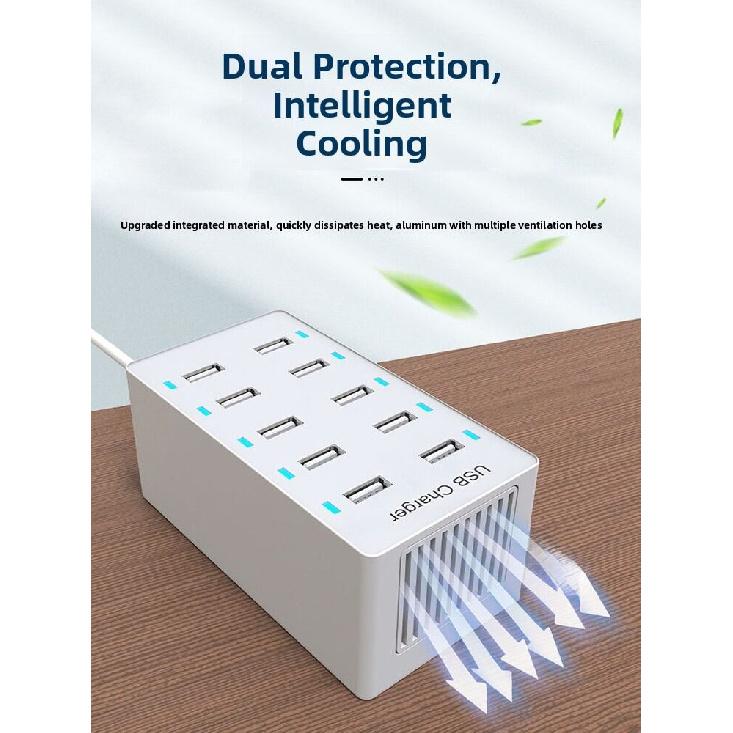 Earise | Multi-Function Multi-Port USB Charger 15 Ports