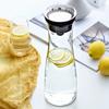 Glass Water Pitcher, Heat Resistant Cold Brew Jug with Lid, 800ml/1200ml/1500ml Large Iced Tea Carafe for Fridge