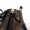 Excellent LOUIS VUITTON Ankle boots Lace Up Brown black Monogram canvas Women 35 Used