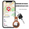 Kožené pouzdro Locator Tracker Měkký ochranný kryt Keychain proti ztrátě Kompatibilní pro Airtag (dvojnásobek