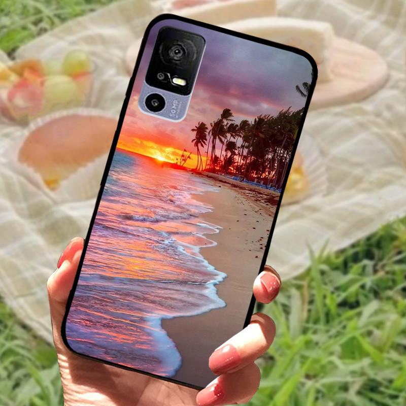 For TCL 40R Case TPU Soft Silicone Marble Phone Cover Case for TCL 405 406 408 403 TCL40R Shockproof Funda Love T771K Bumper