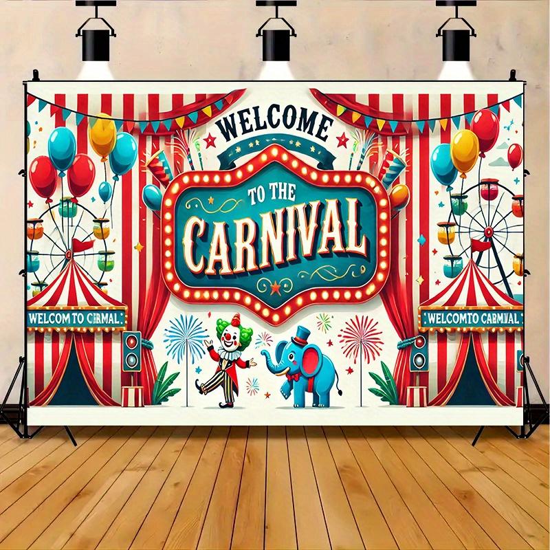 1 Piece, Lively Carnival Celebration, Polyester Polyester, 8x6 Foot Party Banner, Multi-purpose Festival Party