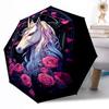 Unicorn Automatic Umbrella Compact 8-Rib Design Durable  & Iron All-Season Umbrella for Travel Elegant Women's Umbrella