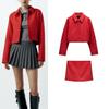 Spring Clothing New Arrival Classic Style Texture Jacket Outwear 2315075 New Year Red Mini Skirt 2318075