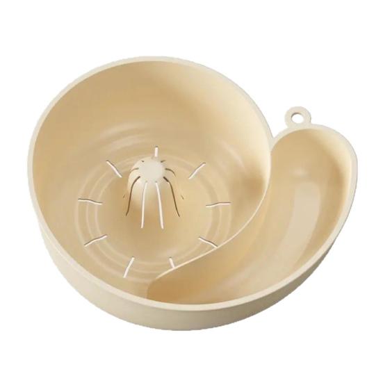 Snail Shape Drain Basket Automatic Cleaning Basket Fruit Plate Filter Multifunctional Kitchen Tool for Washing Berries Grapes Cherry Tomatoes