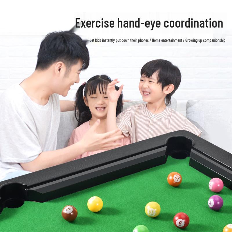Mini Snooker Billiard Table Toy for Kids - Indoor Educational Parent-Child Sports Game