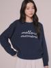 Mellotoli Mellow Embroidered Line Knit Top (2 Colors)