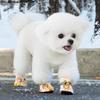 4 Pieces/set Waterproof Dog Snow Boots Adjustable Thickened Cotton Dogs Warm Boots Cartoon Soft-Sole Winter Dogs Boots Walking