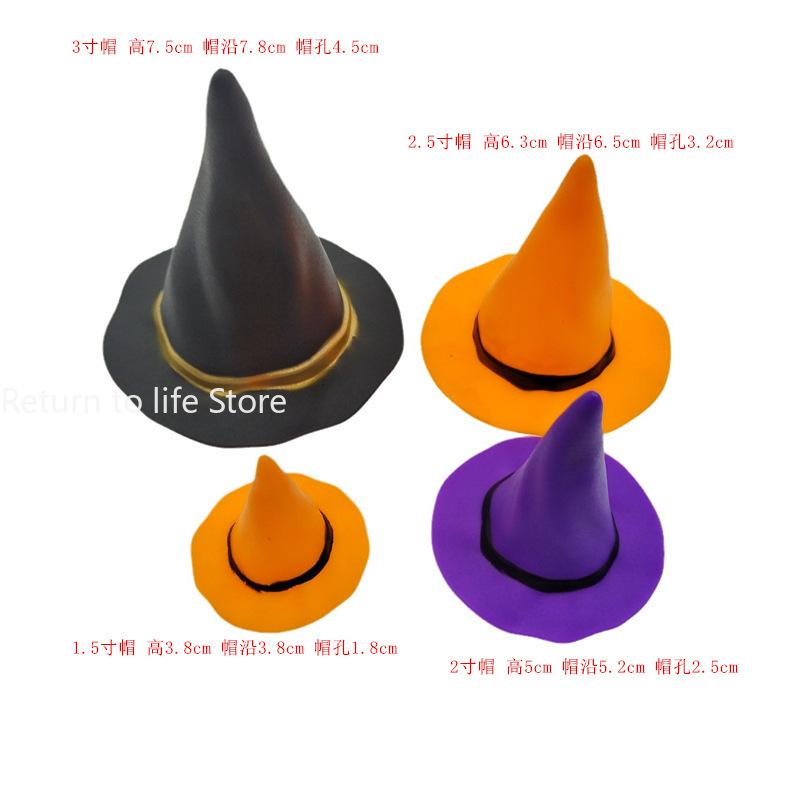 Witch Wizard Hat Miniature Costume Prop Pointed Cap for Halloween Cosplay LARP Magic Party Accessory Adult Gothic Headwear