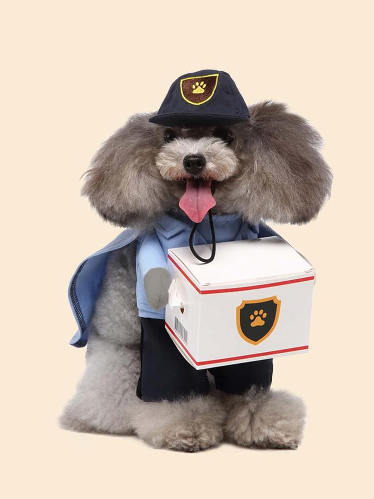 Pet Costume Fashion Courier Style Clothes Halloween Suit With a Hat Costume Apparel for Dog