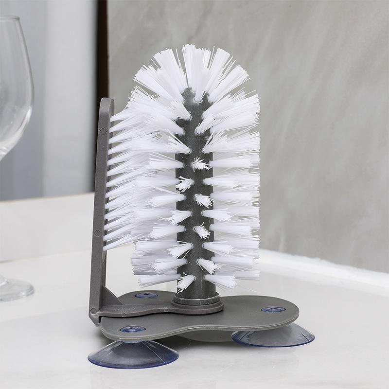 

Multi-Functional Wall-Mounted Suction Cup Glass Brush 18x15x15 cm сірий колір