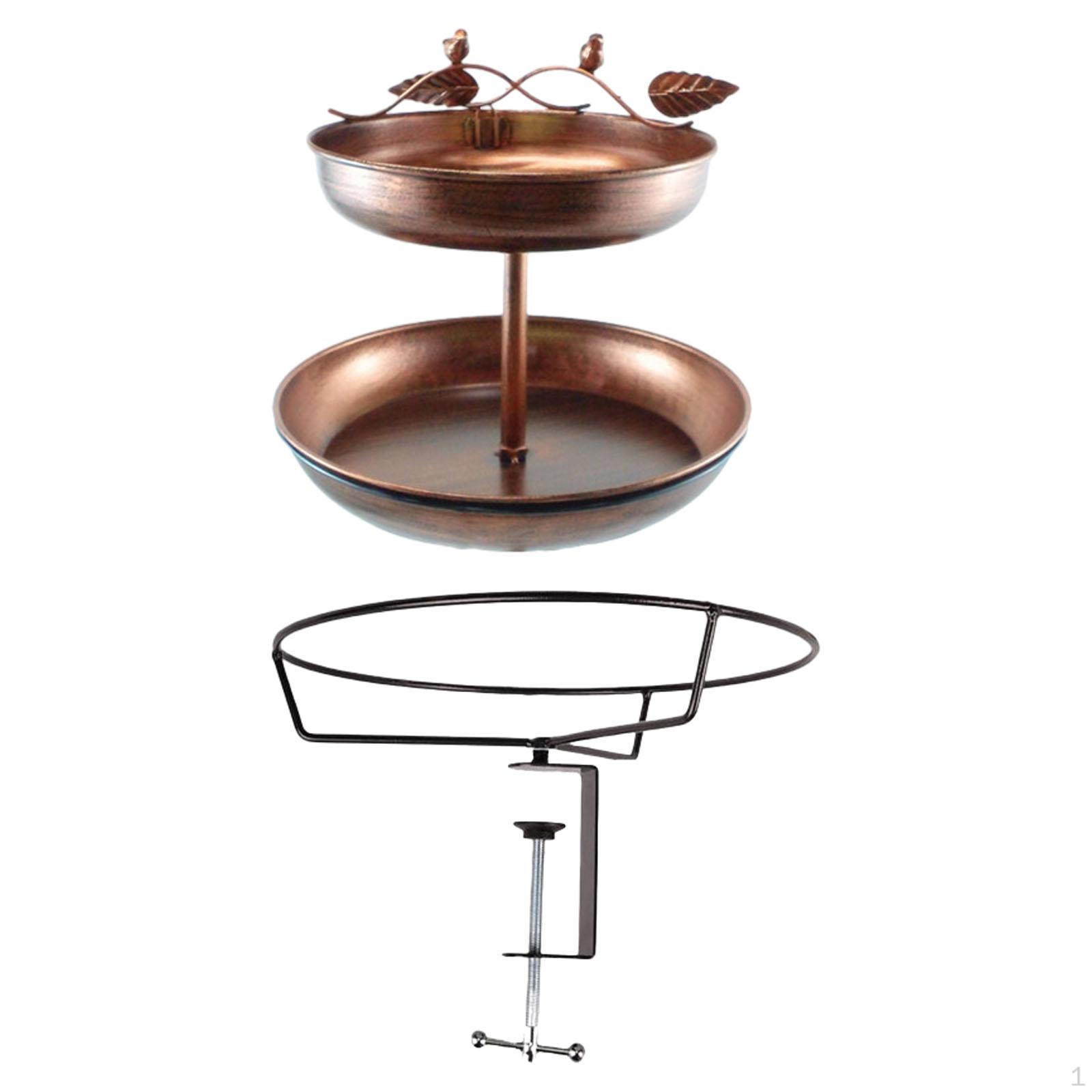 

Outdoor Bird Feeder Bath Decorative Decoration Accessories Art Metal Ornament for Yard Backyard
