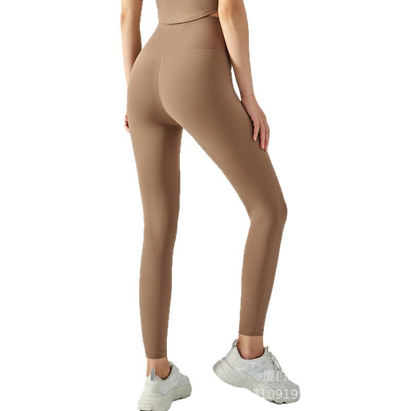 Alo Yoga Nude Feel High Waist Tummy Control Capri Pants - Peach Lifting, Hip-Lifting Running Sports & Fitness Leggings