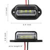 Universal 6 LED Car Truck License Plate Lights Truck RV Trailer Van Tail Lamp Waterproof Signal Lamp White Lighting Bulbs 12-24V