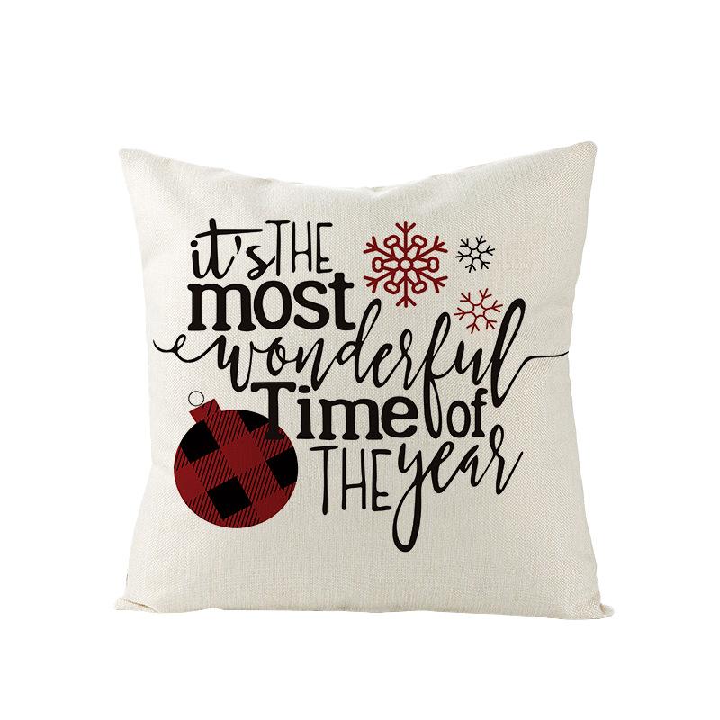 New Christmas Pillow Cover Nordic Farmhouse Pastoral Christmas Sofa Pillow Cushion Cover