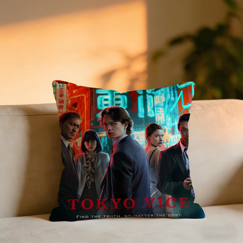 

Tokyo Vice Cushion Cover Cozy Velvet Throw PillowSoft Warm Cushion For Sofa Bed 30X30cm