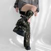 Punk Leg Warmer Subculture Long Socks Spring Summer Camo Water Washed Cowboy Wasteland Spicy Girl Strap Leg Covers Boots Cuffs