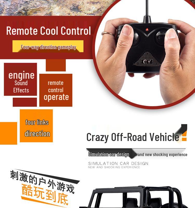 Big Wheel Off-Road Remote Control Racing Car - Children's Stunt Toy