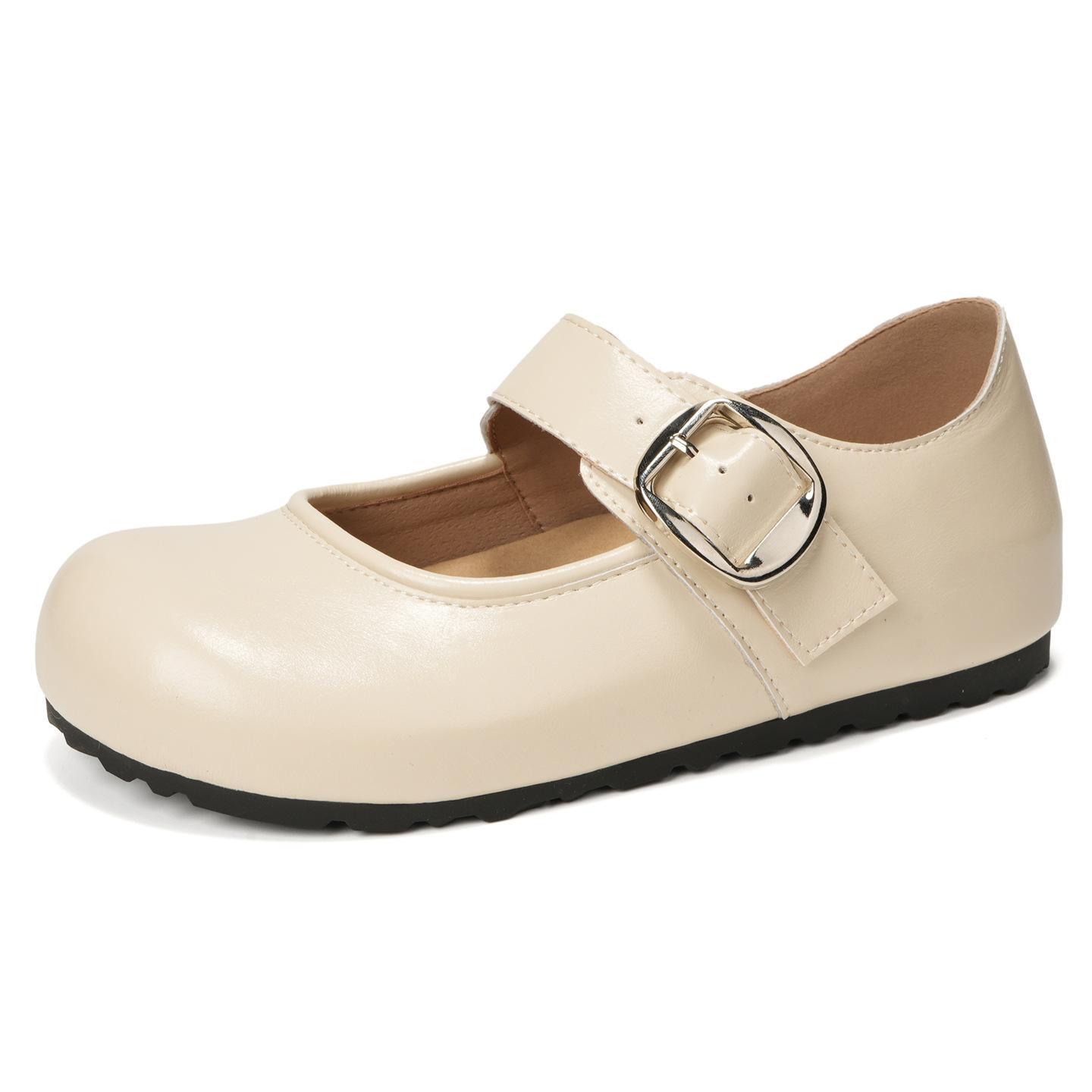 

Fashion Mary Jane Shoes Women s Spring Versatile College Style Women s Shoes Soft-soled Ballet Inner Height Increasing Leather Shoes 35 абрикосовый