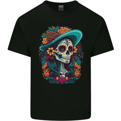 Los Muertos Day of the Dead Sugar Skull Kids T-Shirt Childrens