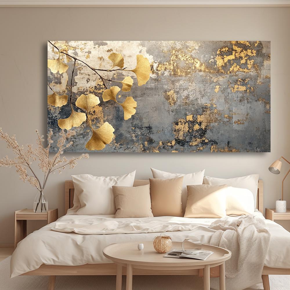 Leinwand Wandkunst Ginkgo Ast Modernes Gemälde Rahmenloses Bild Wohnzimmer Schlafzimmer Büro Heimdekor Hochwertiger Druck Leinwand