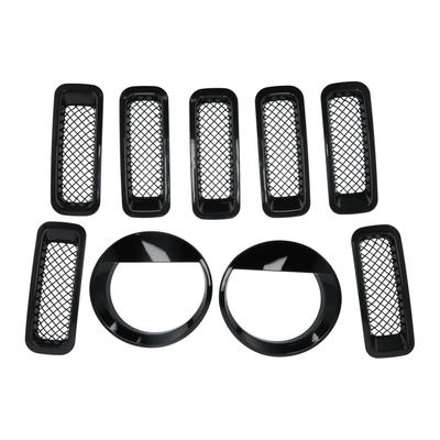 Inserti Griglia Anteriore a Rete Kit Anelli Fari Decorazione Adatto per Jeep Patriot 20112016