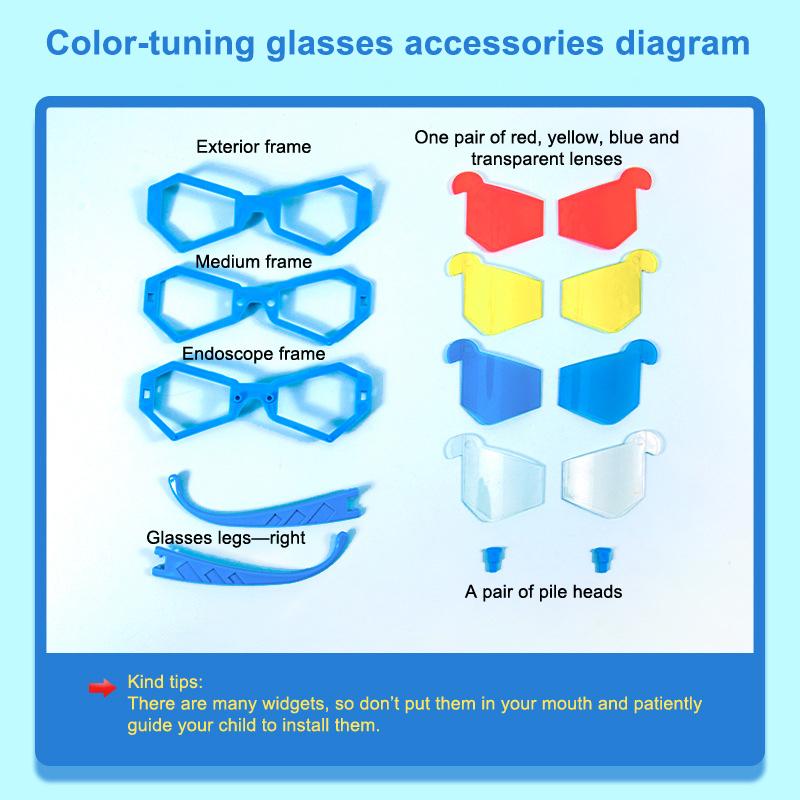 Научный эксперимент очки меняющие цвет три основных цвета оптическая физика научный эксперимент детский обучающий развивающий игрушка