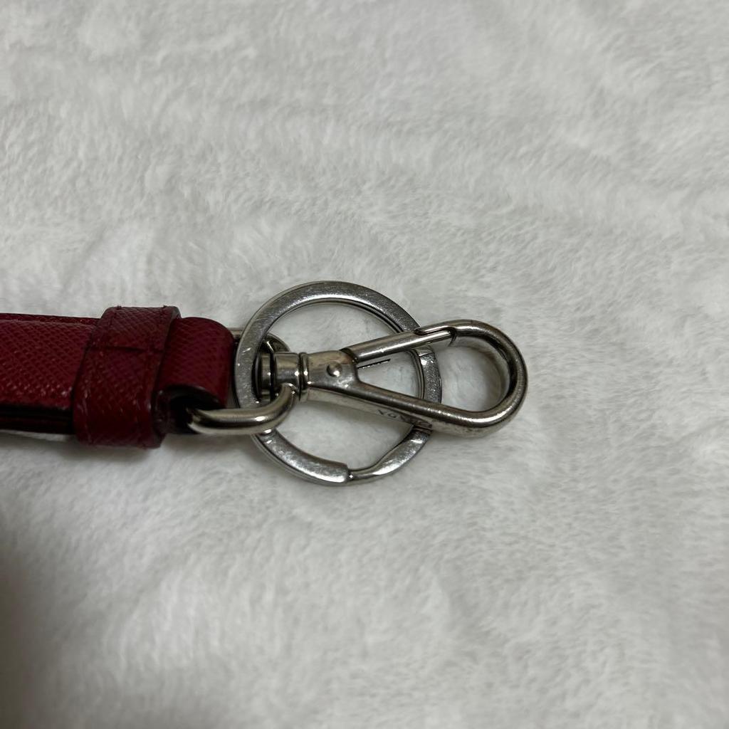 Used PRADA Prada Keyring Keychain Saffiano