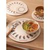 1pc Cute Floral Pot Holder, Thick Round Hand-Woven Heat Insulation Pad, Table Mat, Bowl Coaster