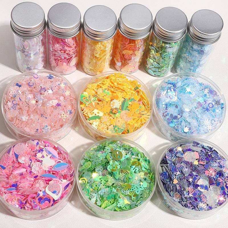 10G Glitter Sequin 1-16mm Pvc Flat Loose Sequins Women DIY Accessory Sewing Wedding Crafts Garment Decoration
