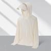 UPF50+ Zomerzonnebeschermingsshirt met Capuchon van IJszijde voor Koppels - Hoge Elasticiteit, 77% Nylon, 23% Spandex.