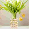Kitchen Untelis Holder Rattan Vase Straw Set Cup Plant Protective Covers Wicker Sleeve Grass Glass Water Coffee Tumbler