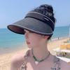 Summer Sunscreen Hat Women's Empty Top Breathable Big Eaves Sun Hat Versatile Foldable Fashion Solid Color Sun Hat