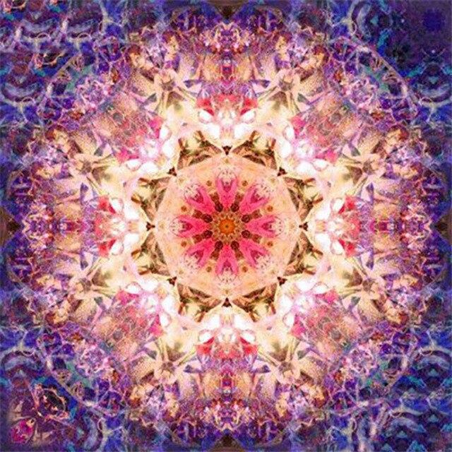 Pătrat complet rotund rășină peisaj pictură cu diamant flori mandala bricolaj diamant broderie imagine strasuri artizanat cadou de artă