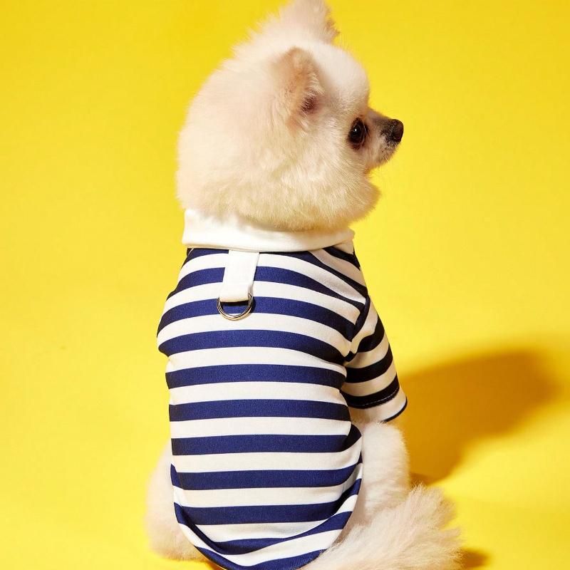 Pet Clothes, Striped Shirt for Dogs, Leg-Hole Clothes for Cats