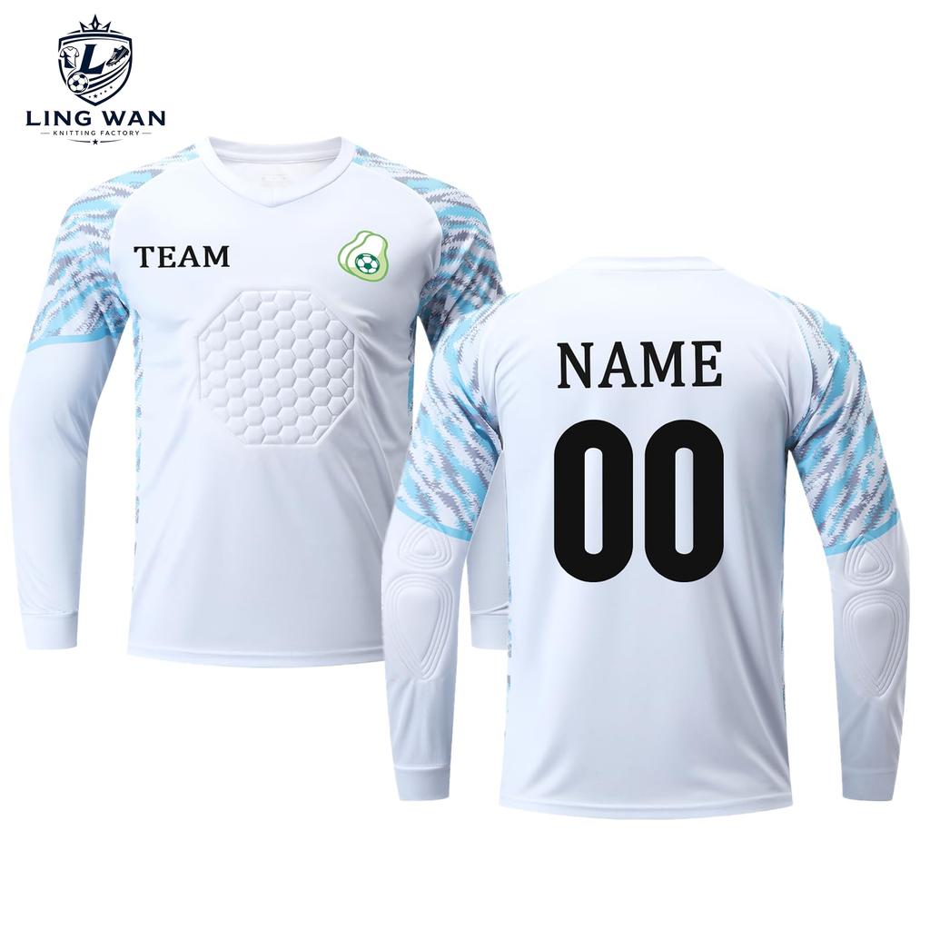 Custom Padded Goalie Jersey Soccer Goalie Shirt Personalized Goalkeeper Uniform Goalkeeper Kit for Kids Boys Youth Adults