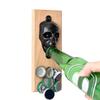 Schädel Form Bier Flaschenöffner Kühlschrank Magnet Wand-Montiert Holz Wein Opener Retro Home Bar Restaurant Liefert