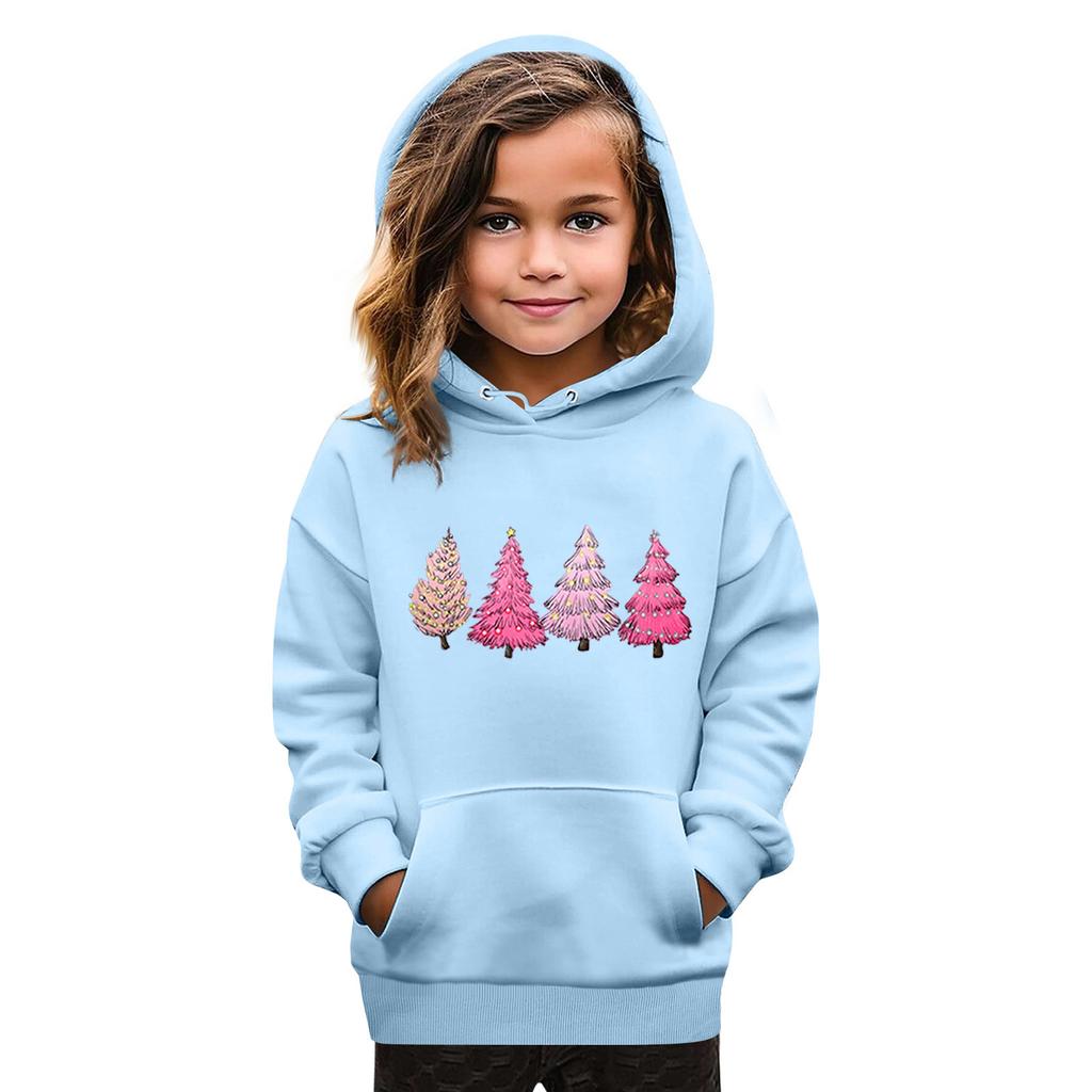 Sweatshirts For Teen Girls Hoodies Long Sleeve Drawstring Pullover Cute Oversized Hoodie Christmas Day
