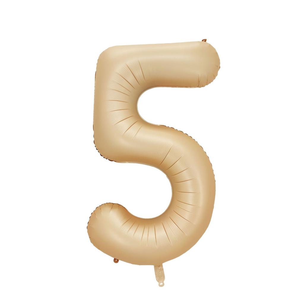 32/40inch Cream Caramel Color 1-9 Number Balloon Happy Birthday Party Decoration Balls Baby 1 2 3 Years Birthday Party Supplies