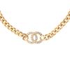 Chanel Classic Big Logo Metal Necklace Women's Style