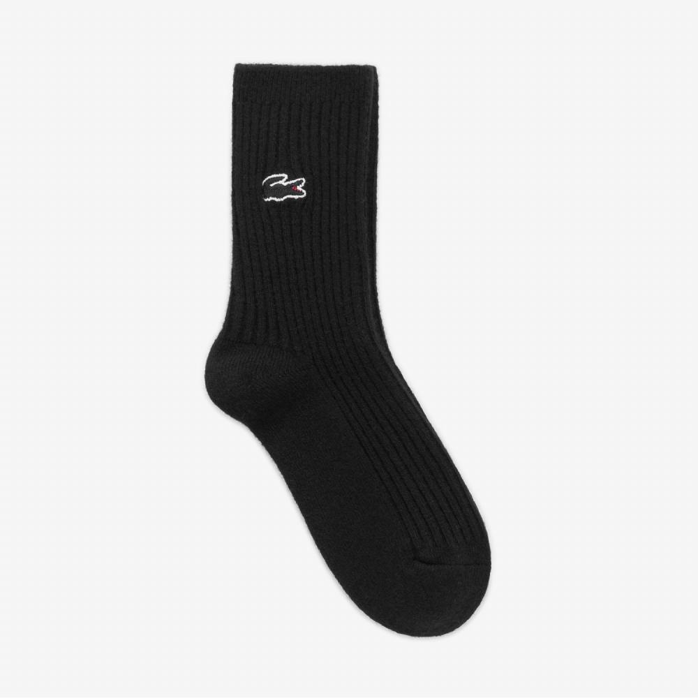 

LACOSTE Womens Wool Blend Ribbed Medium Neck Socks RA188E53N 031