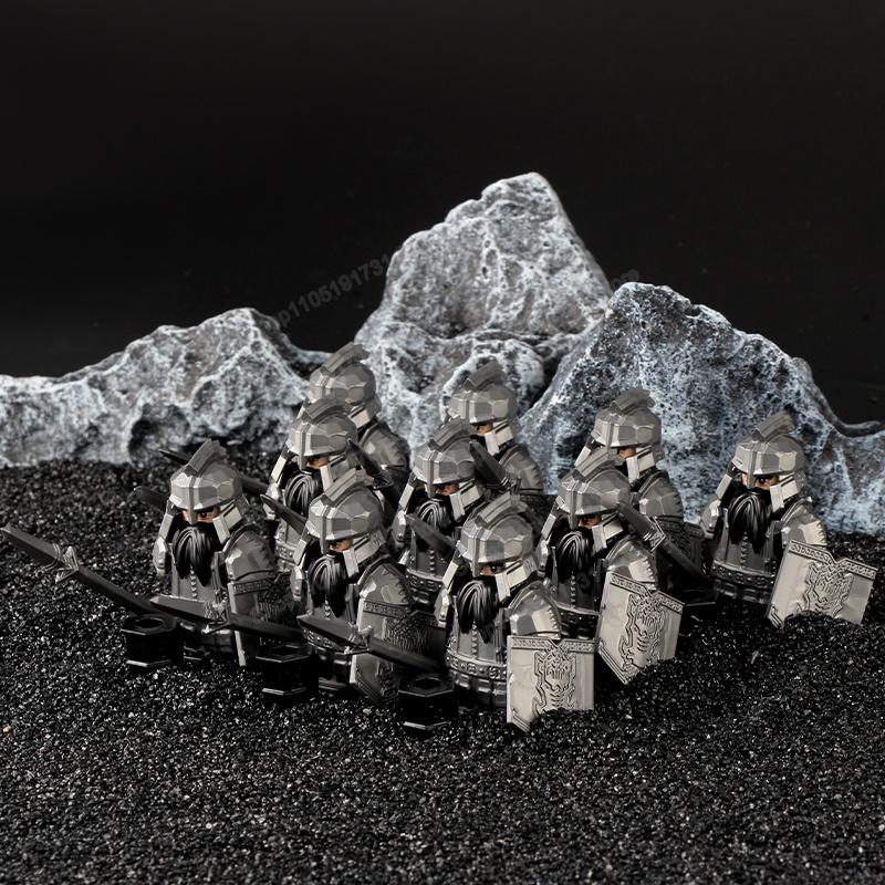 Blocs de Construction Soldats Croisés Militaires Médiévaux Château Chevaliers Hospitaliers Chevaliers Teutoniques Casque de Guerrier Briques Jouet DT8901