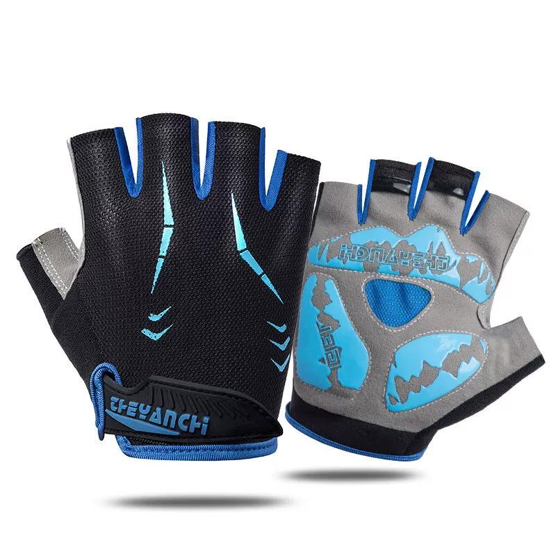 Summer Half-Finger Gloves for Riding Men's Mountain Bike Road Bike Bicycle Shock Absorption Short Finger Gloves Women's Cycling Equipment